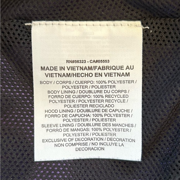 🔥Nike | Women’s black/purple patterned zip front red label windbreaker hoodie, S - Picture 10 of 12